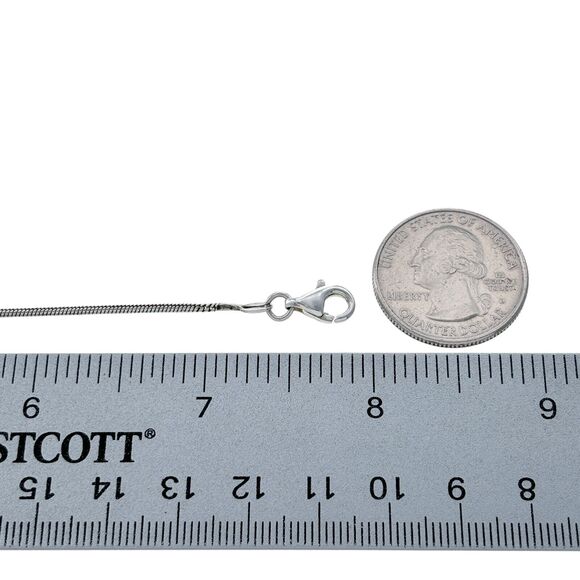 Vintage Italian Sterling Silver 925 Snake Chain Bracelet with Heart Charm 7.75" - Picture 5 of 5